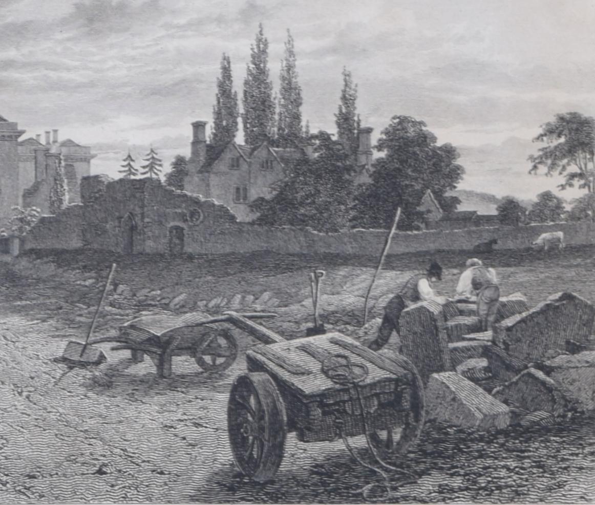 Worcester College, Oxford from Beaumont Street engraving by George Hollis 4