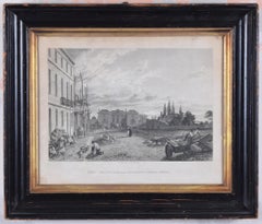 Worcester College, Oxford, Gravur aus der Beaumont Street von George Hollis