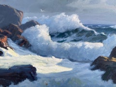 Rocky Seashore (Landscape Oil Painting)