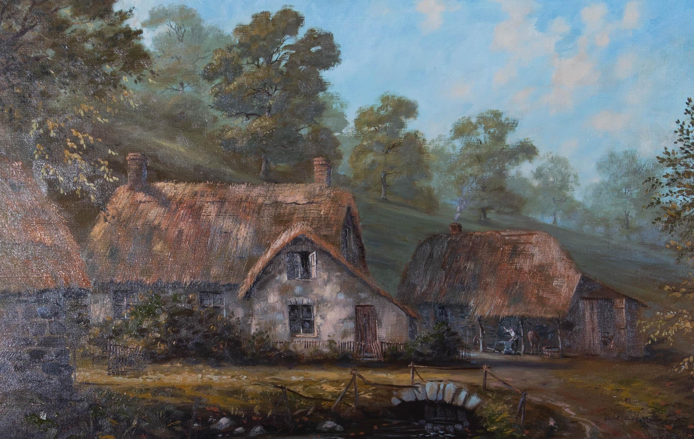 George Horne - 1975 Olio, La vecchia fucina, Branscombe 1