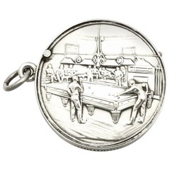 George Houston Antique Edwardian 1906 Sterling Silver Vesta Case
