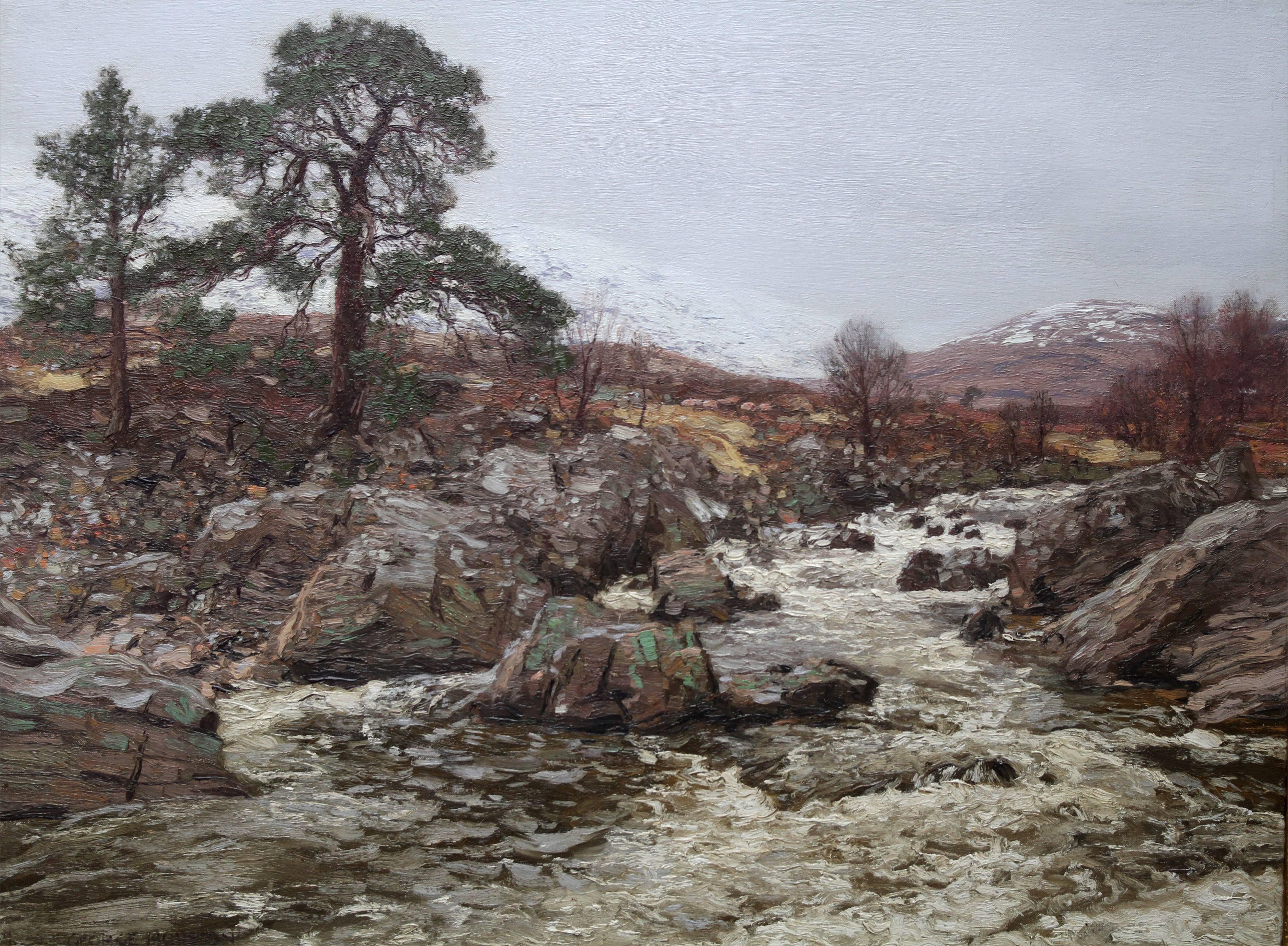 Above Loch Fyne - Scottish Impressionist Glasgow Boy oil painting landscape - Painting by George Houston