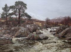 Above Loch Fyne - Scottish Impressionist Glasgow Boy óleo paisaje