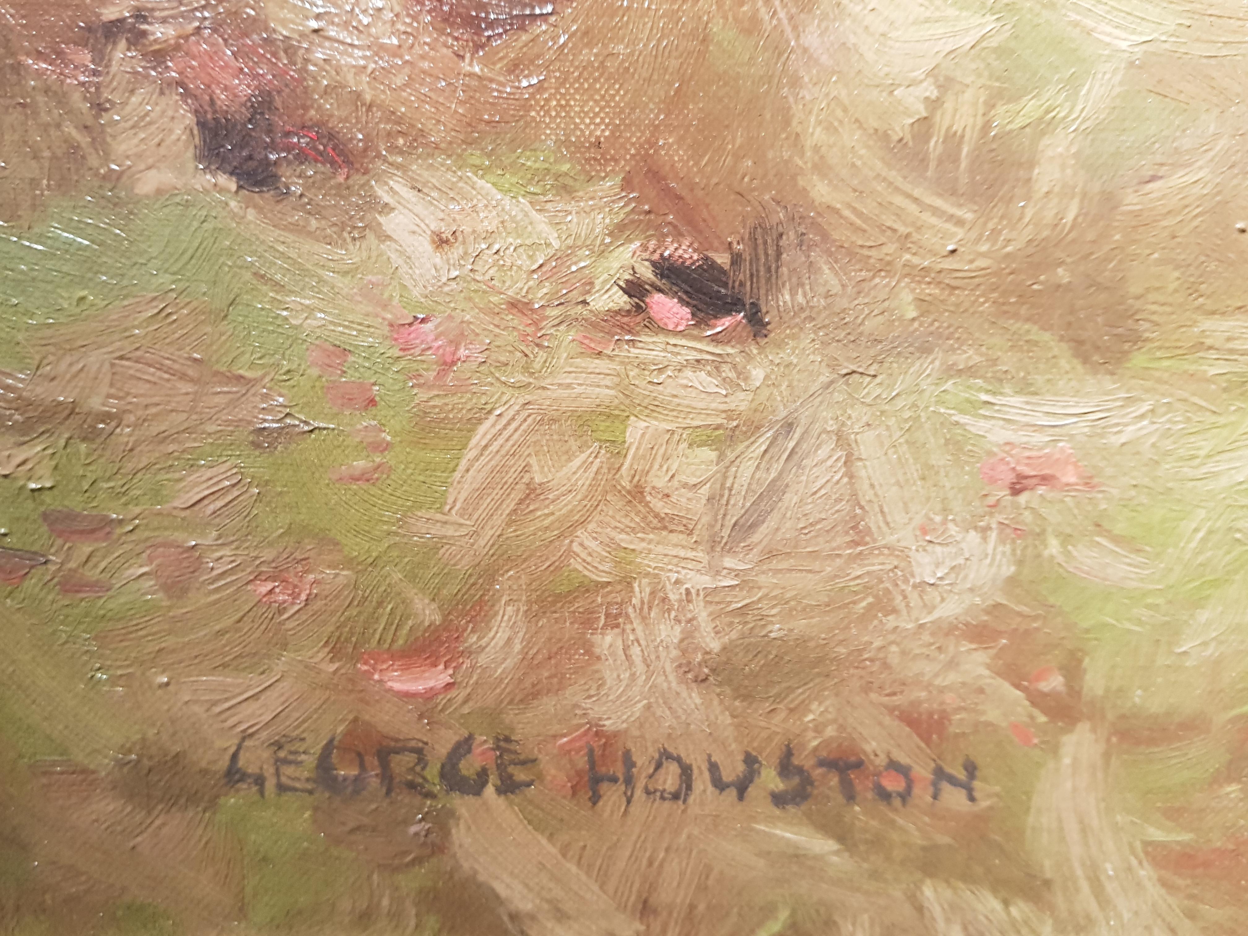 Impressionist Scottish Landscape painting 'Footbridge' by George Houston For Sale 1