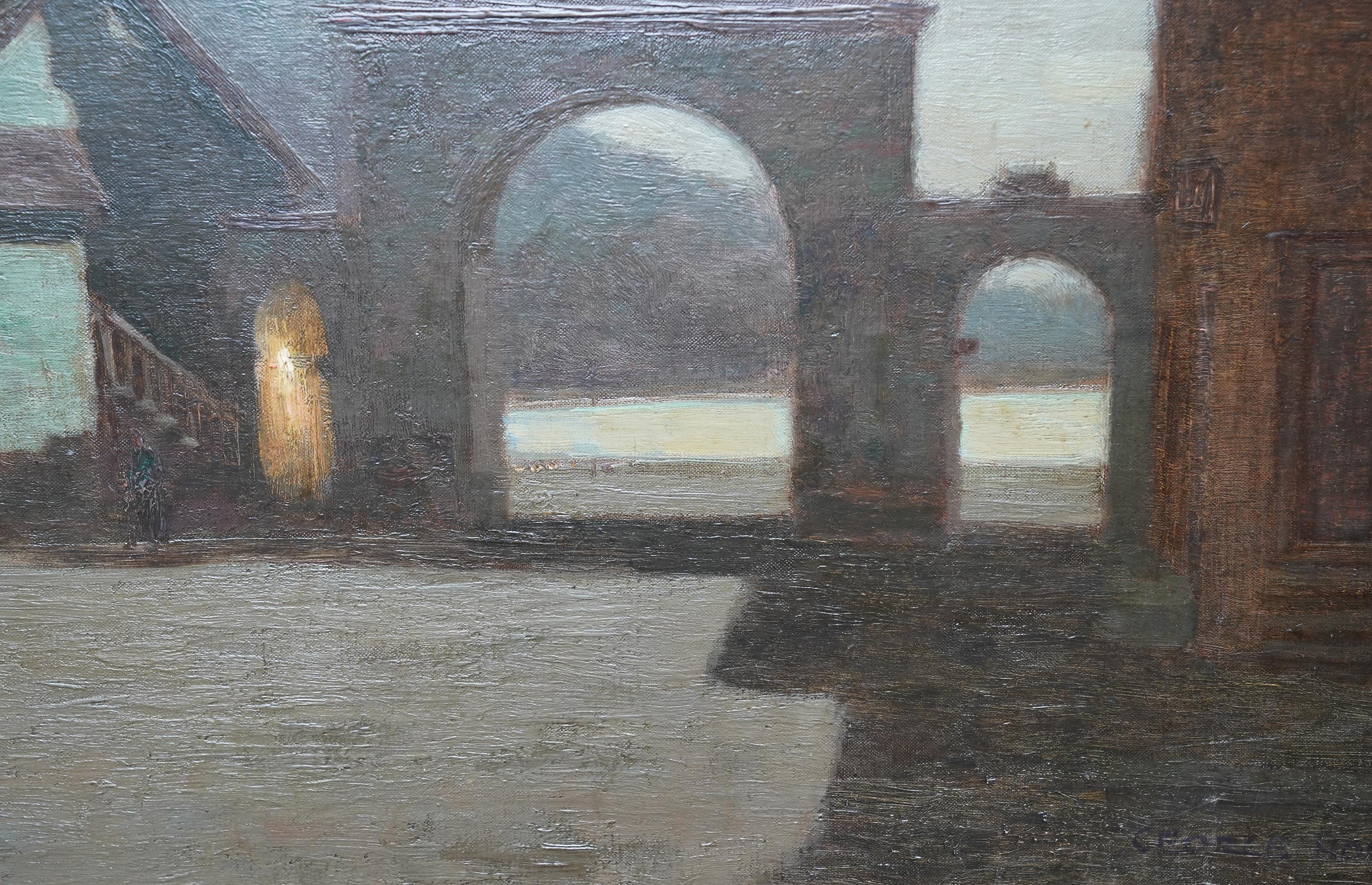 Paysage écossais Nocturne - Loch Fyne Argyll Peinture à l'huile impressionniste des années 20   en vente 2