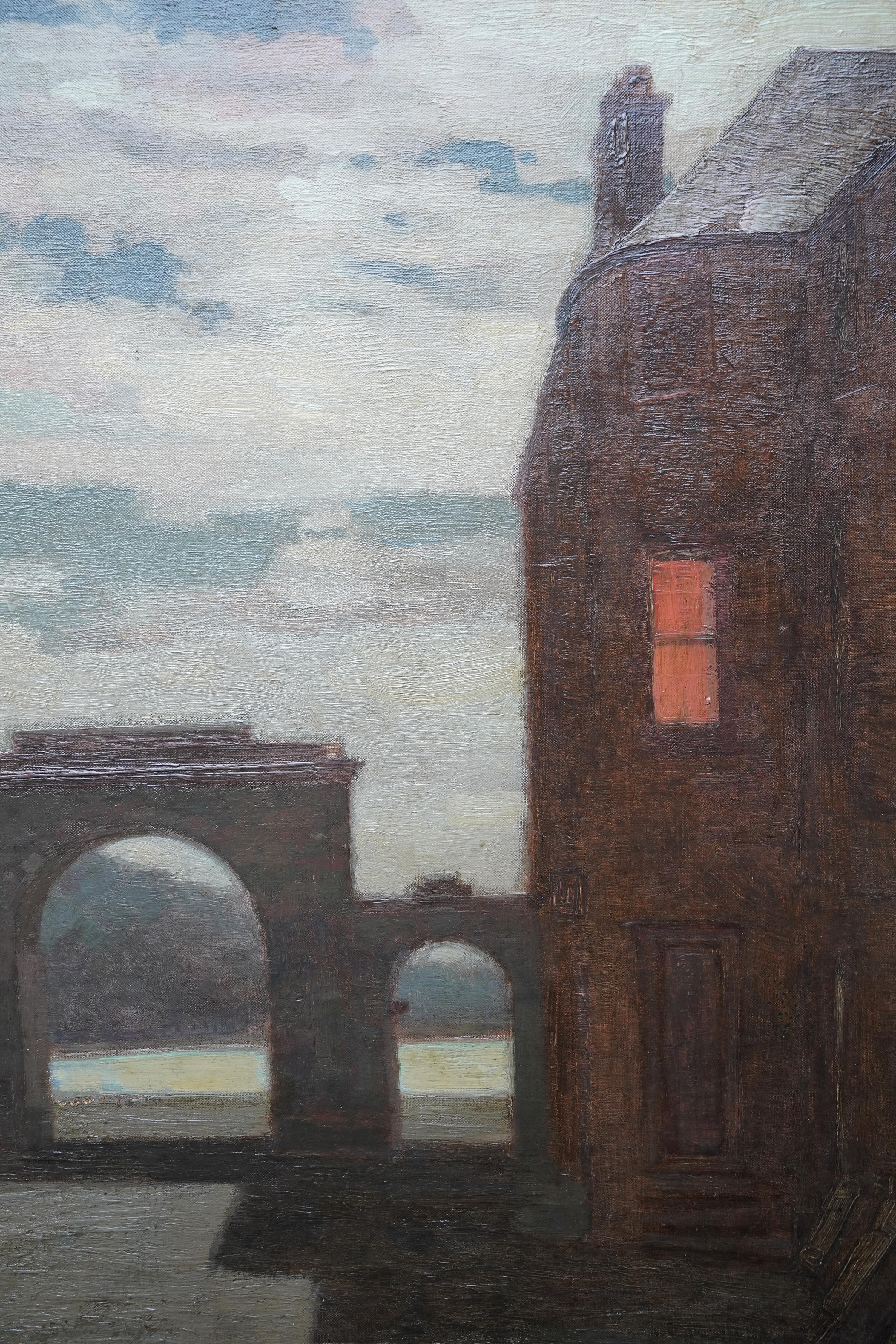 Paysage écossais Nocturne - Loch Fyne Argyll Peinture à l'huile impressionniste des années 20   en vente 4