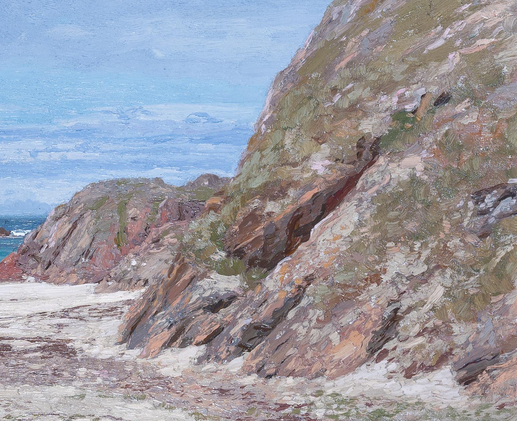La côte ouest Paysage impressionniste Scène de plage d'Écosse - Impressionnisme Painting par George Houston