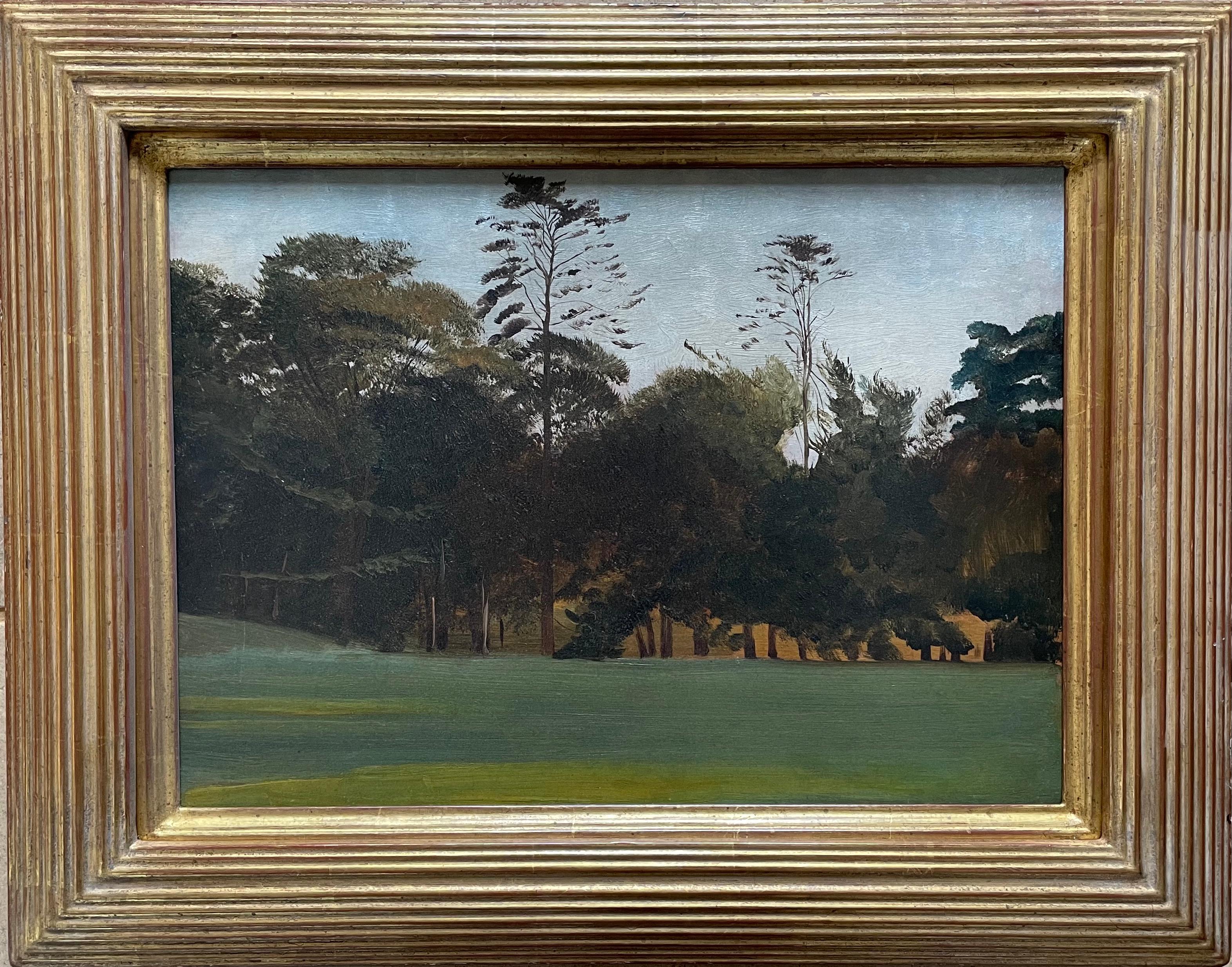 GEORGE HOWARD, 9th EARL OF CARLISLE
(1843-1911)

A Line of Trees

Oil on panel
Framed

26.5 by 36.5 cm., 10 ½ by 14 ½ in.
(frame size 37 by 47.5 cm., 14 ½ by 18 ¾ i.)

Provenance:
Lady Cecilia Howard, daughter of George Howard, 9th Duke of Carlisle,