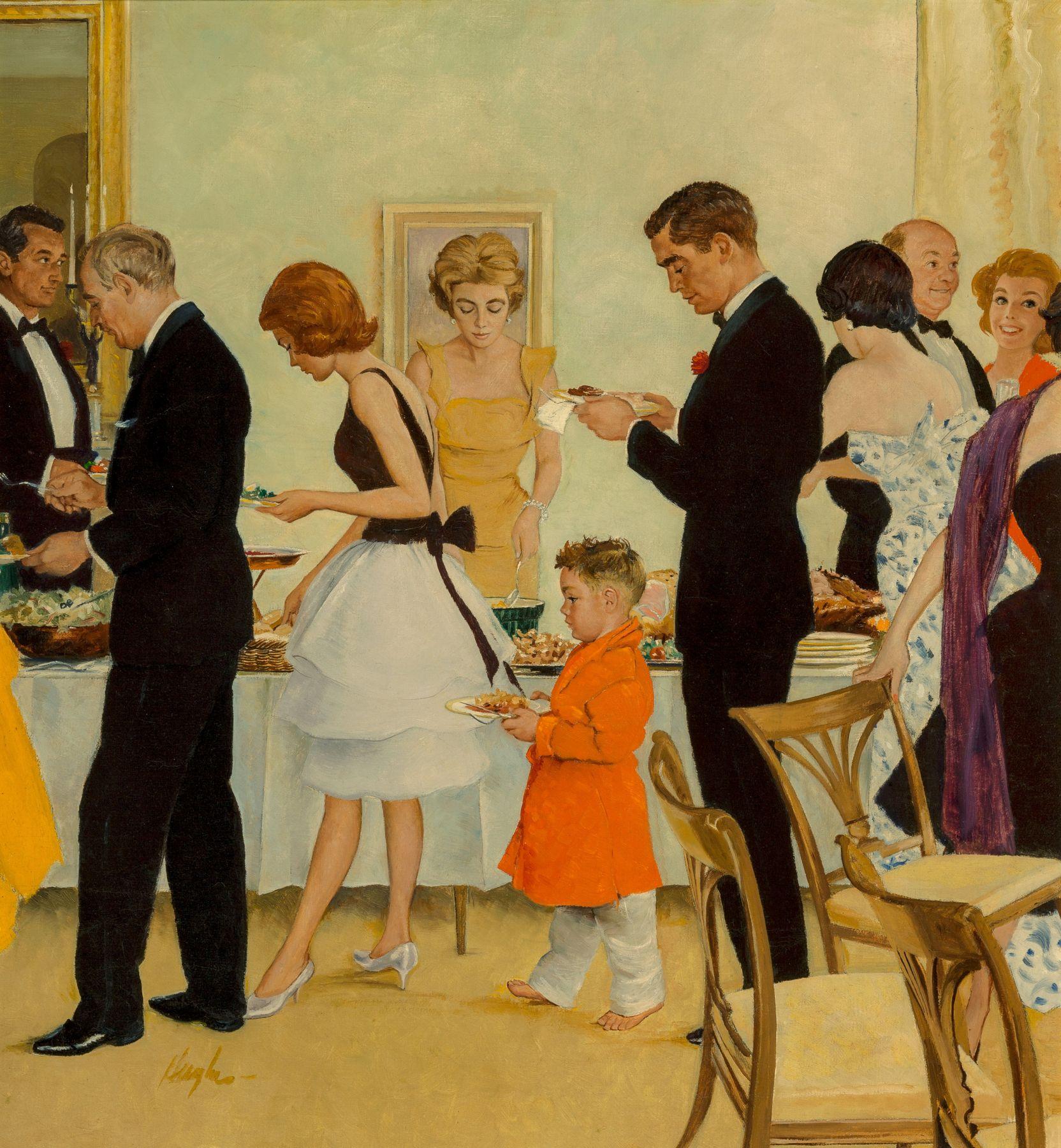 Dinner Party, Saturday Evening Post Cover, November 1961