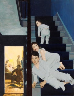 Vintage Eavesdropping on Grownups, Saturday Evening Post Cover