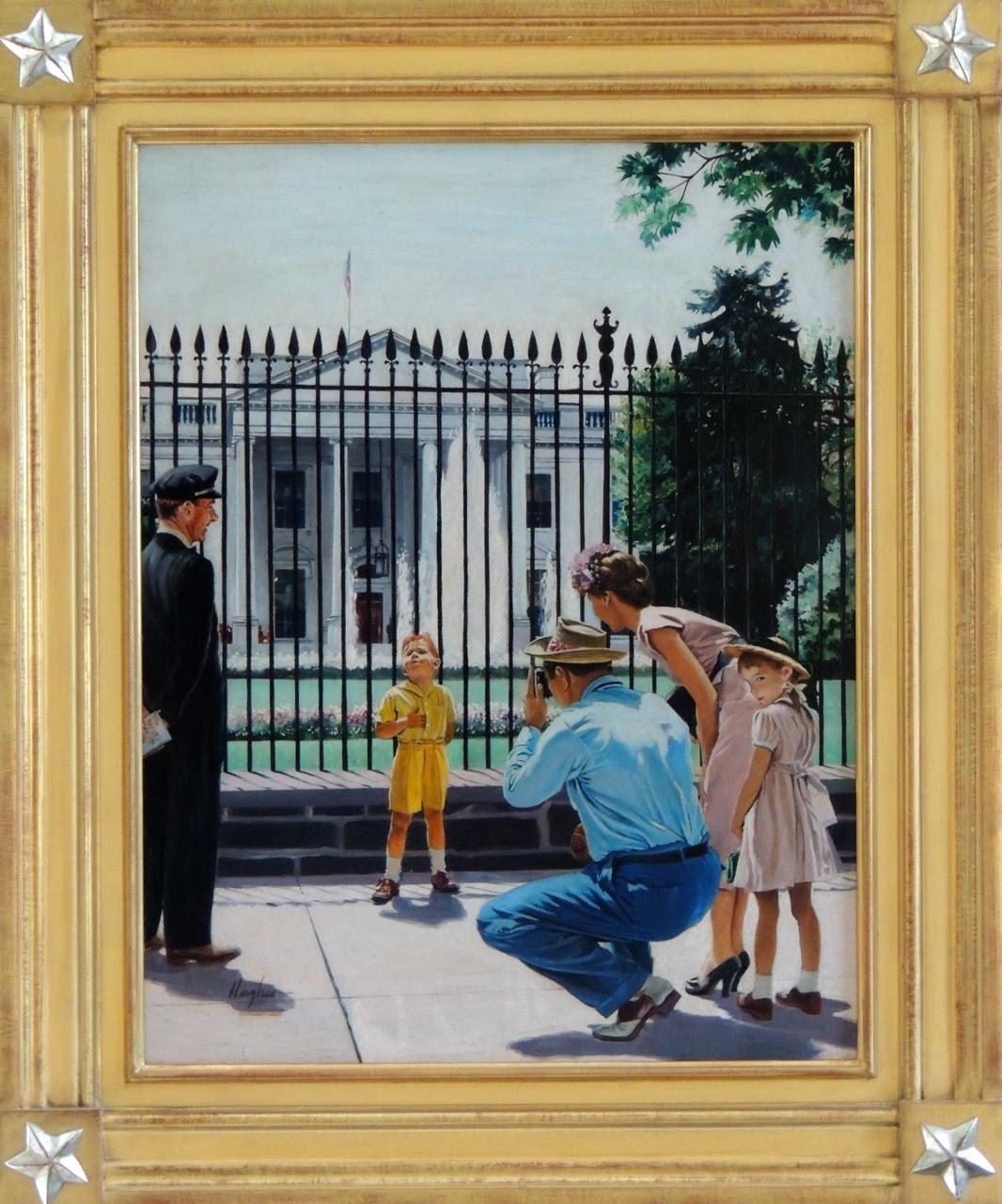 Future President, Saturday Evening Post Cover - Painting by George Hughes