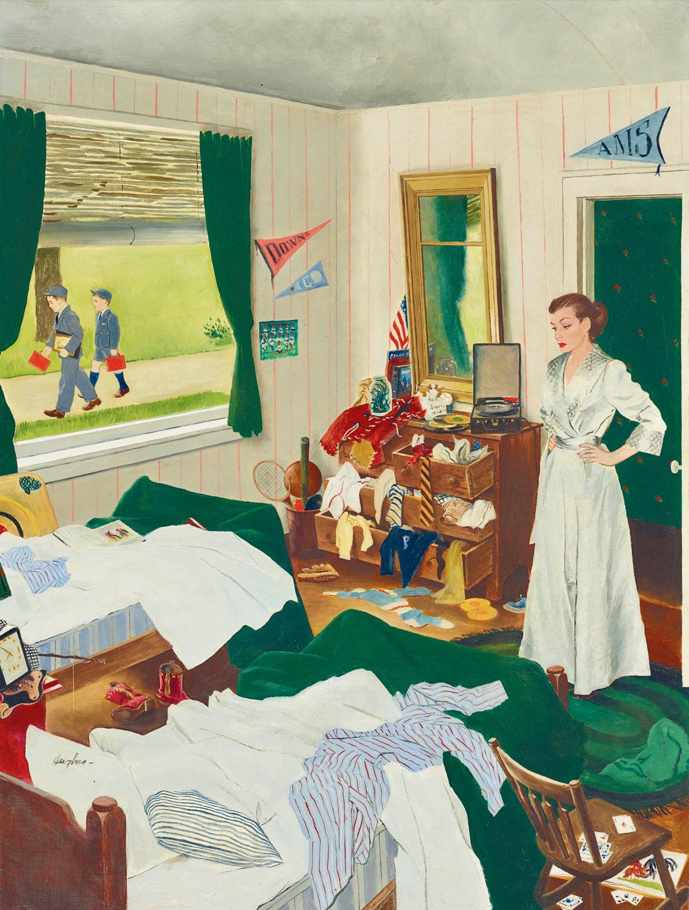 George Hughes Interior Painting - Messy Room, Neat Boys: Post Cover
