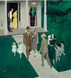 Sunday Afternoon Callers, Saturday Evening Post Cover, June 17, 1950
