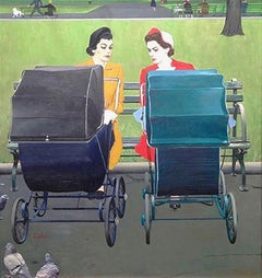  Two Women with Baby Carriages 