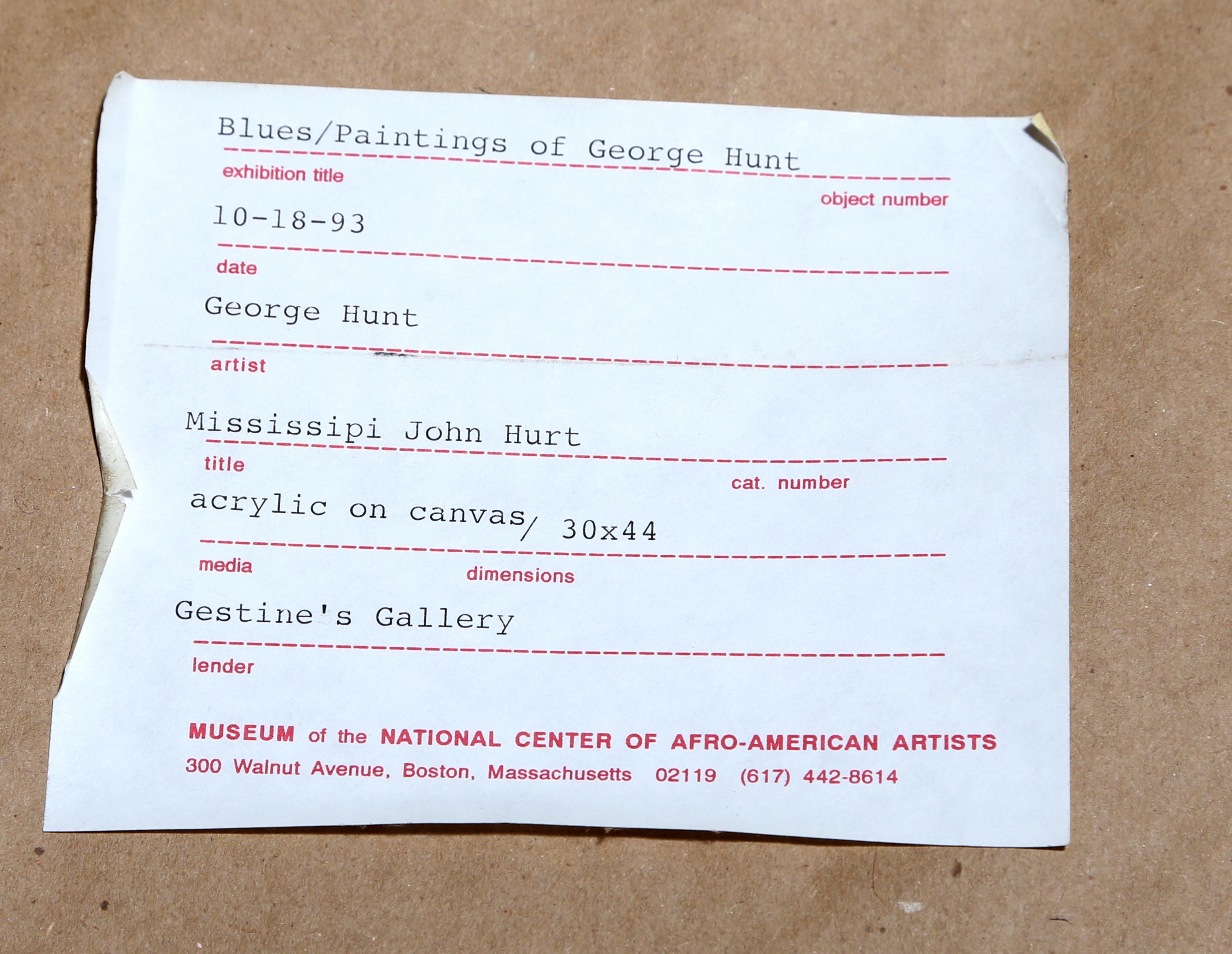 Mississippi John Hurt, Retrato pintado por George Hunt en venta 3