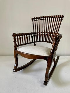 George Hunzinger Aesthetic Movement Spindle Rocking Chair
