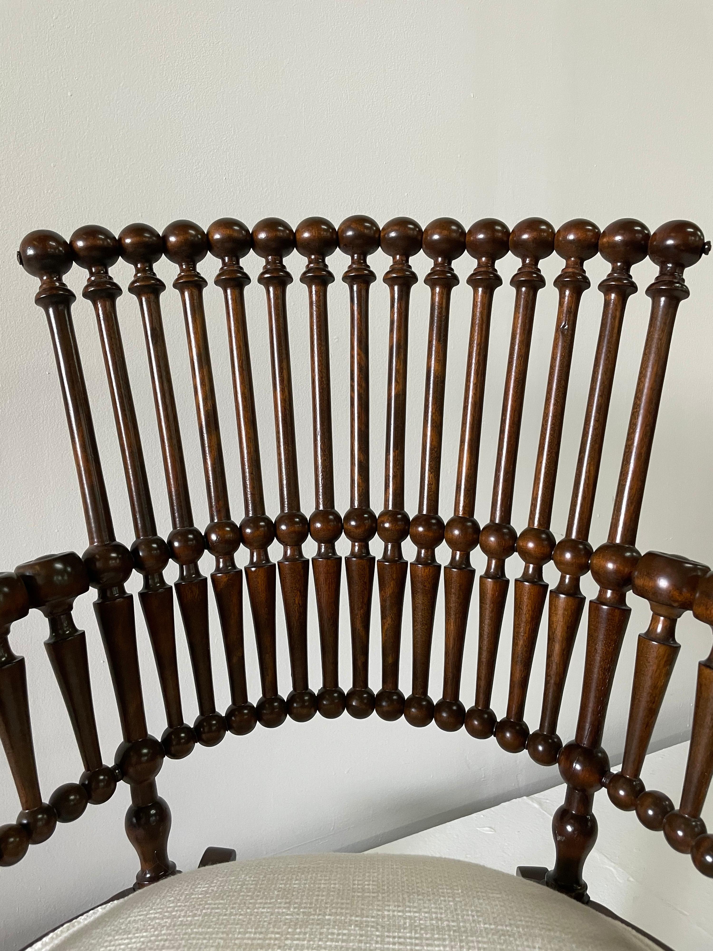 19th Century George Hunzinger Aesthetic Movement Spindle Rocking Chair For Sale