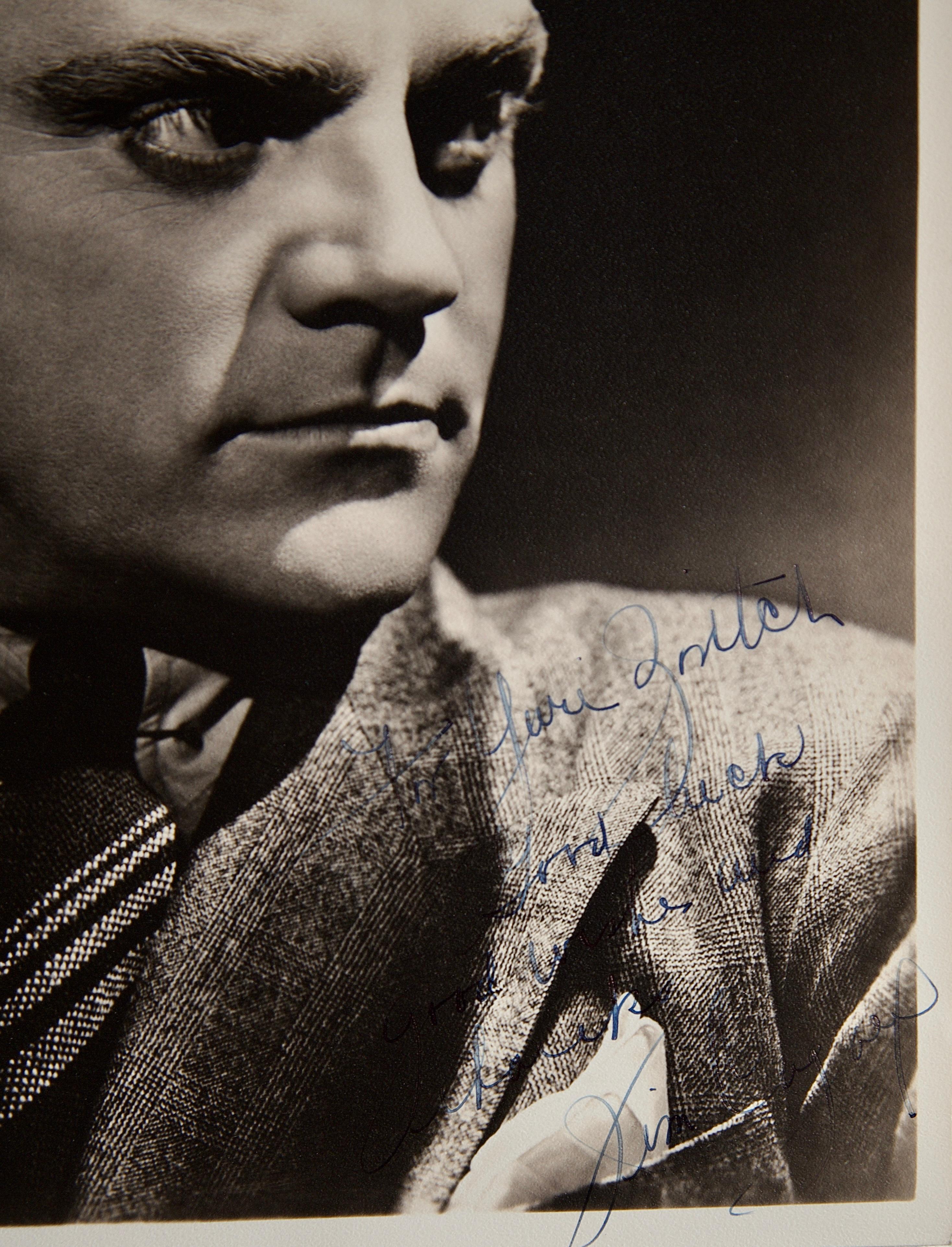 James Cagney - George Hurrell Fotografía artística de Hollywood 1940 Autografiada 1