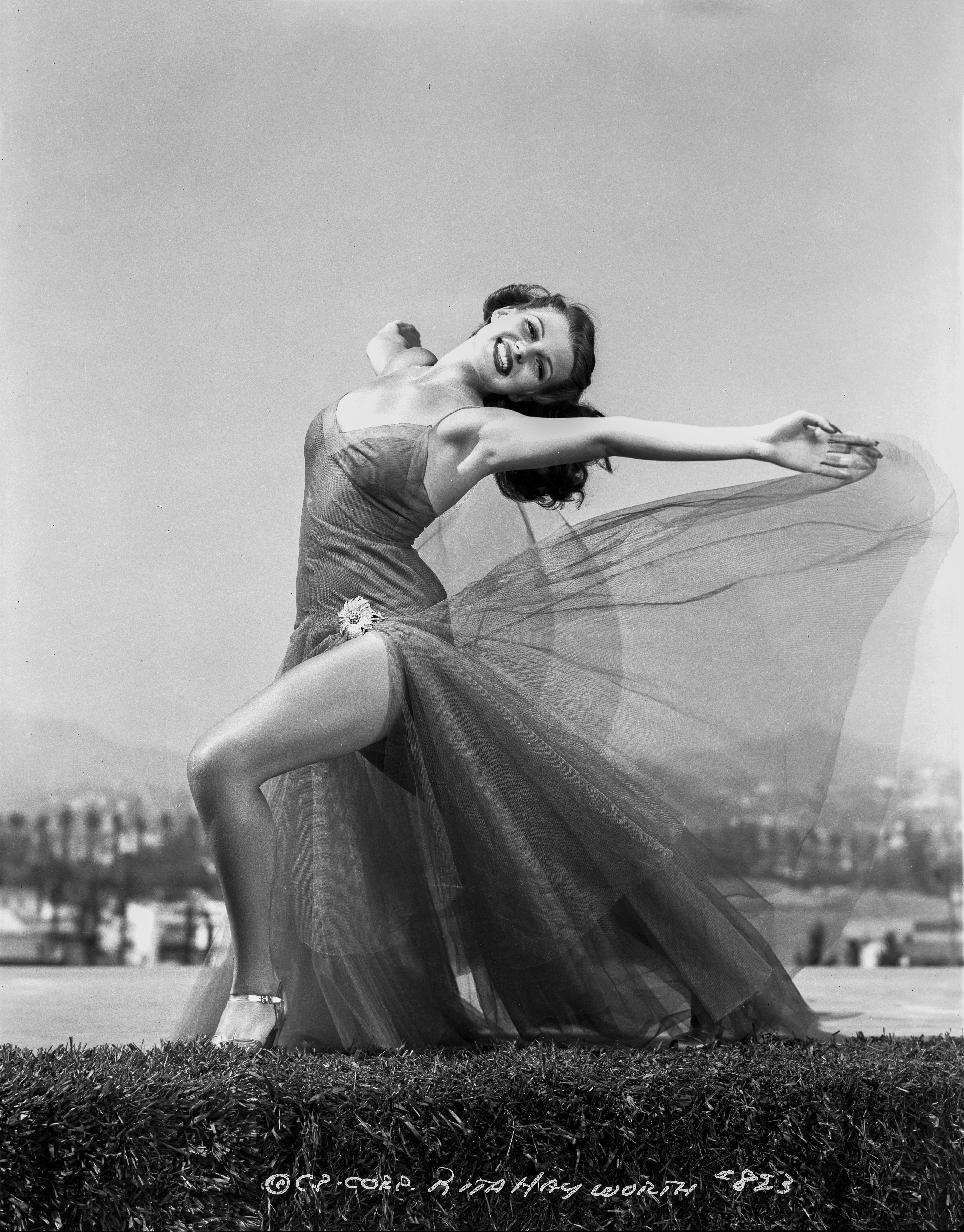 George Hurrell Portrait Photograph - Rita Hayworth Posed in Gown