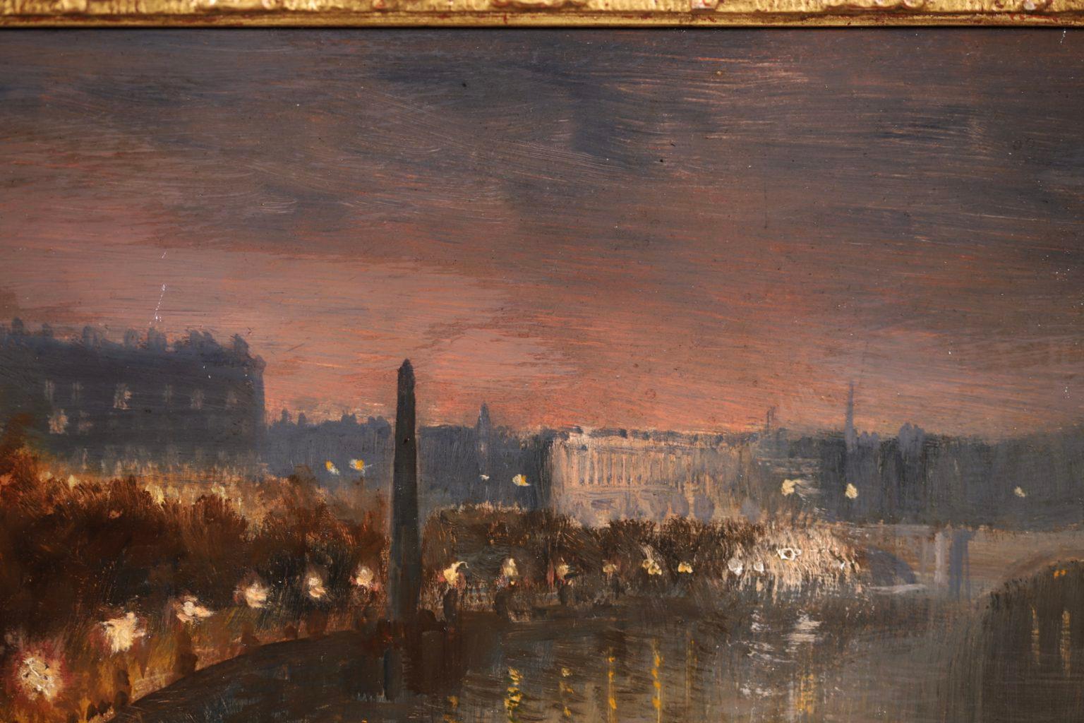 A beautiful oil on board cityscape circa 1915 by English impressionist painter George Hyde Pownall. This work shows the old Hotel Cecil which is the grand building on the left of the view - it occupied the space of the current Shell Building and The