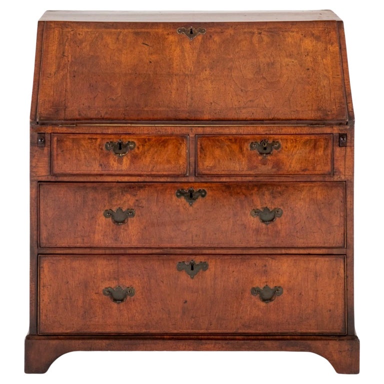 I Bureau Desk Walnut Chest Drawers For Sale at 1stDibs