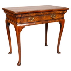 George I Burl Walnut Lowboy