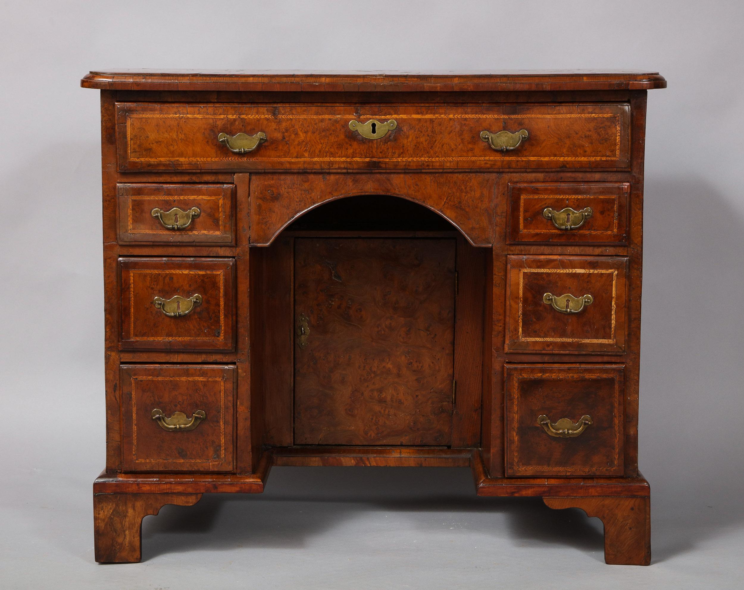 English George I Burl Yewtree Dressing Chest