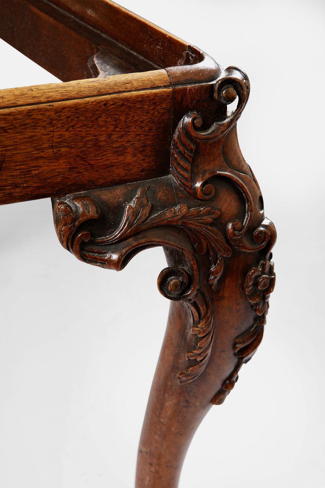 Early 18th Century George I Carved Irish Walnut Pair of Chairs