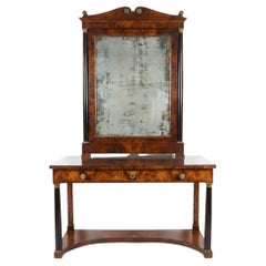 George I Console Table & Mercury Glass Mirror