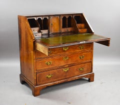 George I Figured Walnut Bureau