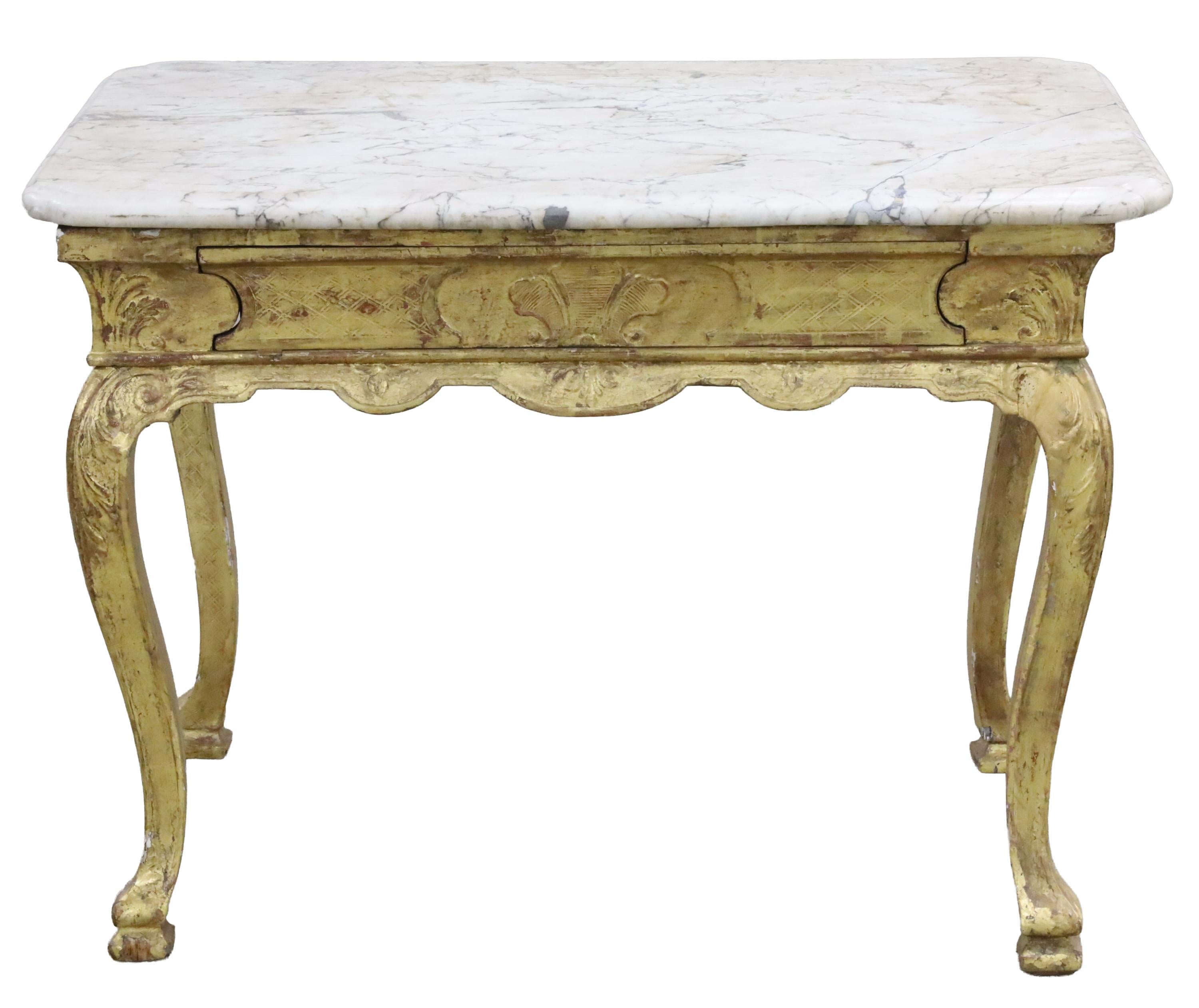 Consola de madera dorada Jorge I siglo XVIII en venta