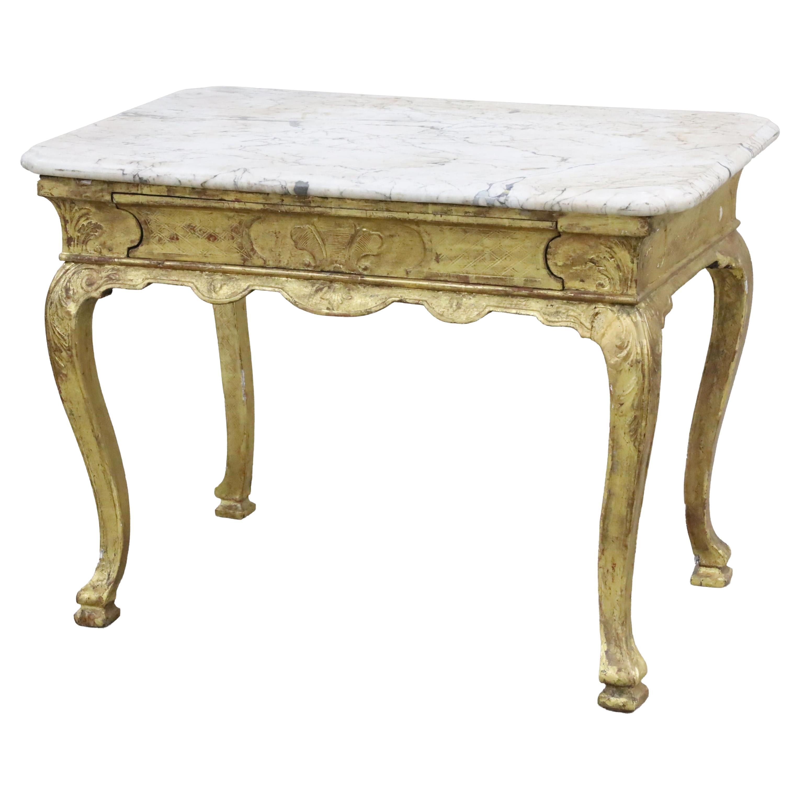 Consola de madera dorada Jorge I en venta