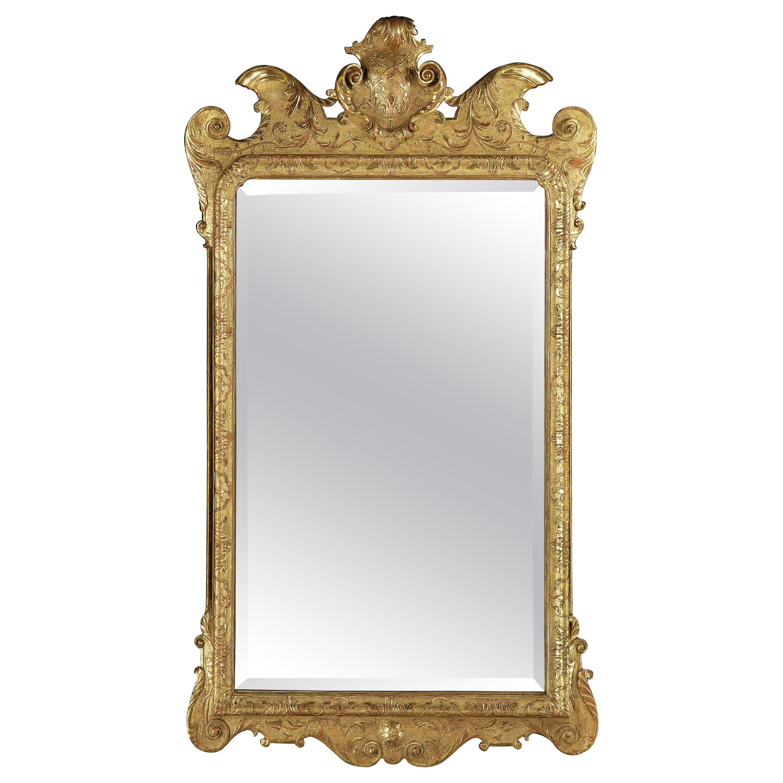 George I Giltwood Gesso Mirror For Sale