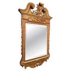 George I-II Carved Giltwood Mirror, In the Palladian Manner of William Kent