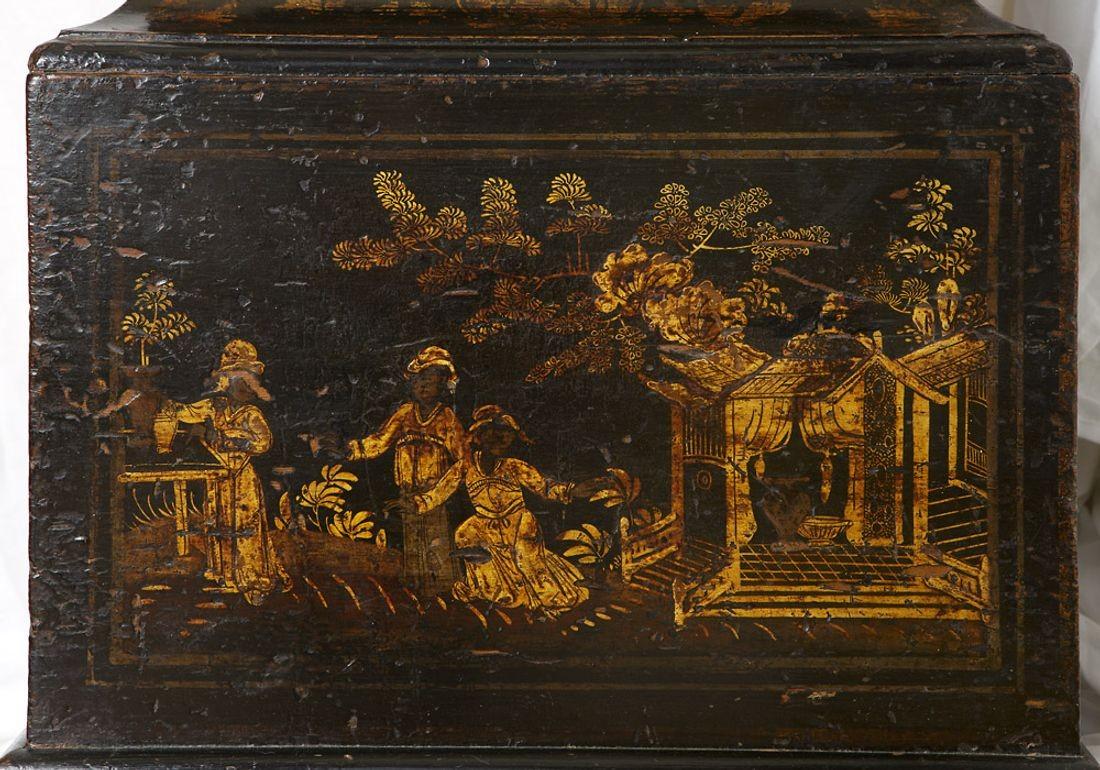 Lackierte Standuhr von Peregrine Tawney, George I., London im Zustand „Gut“ im Angebot in Norwich, GB