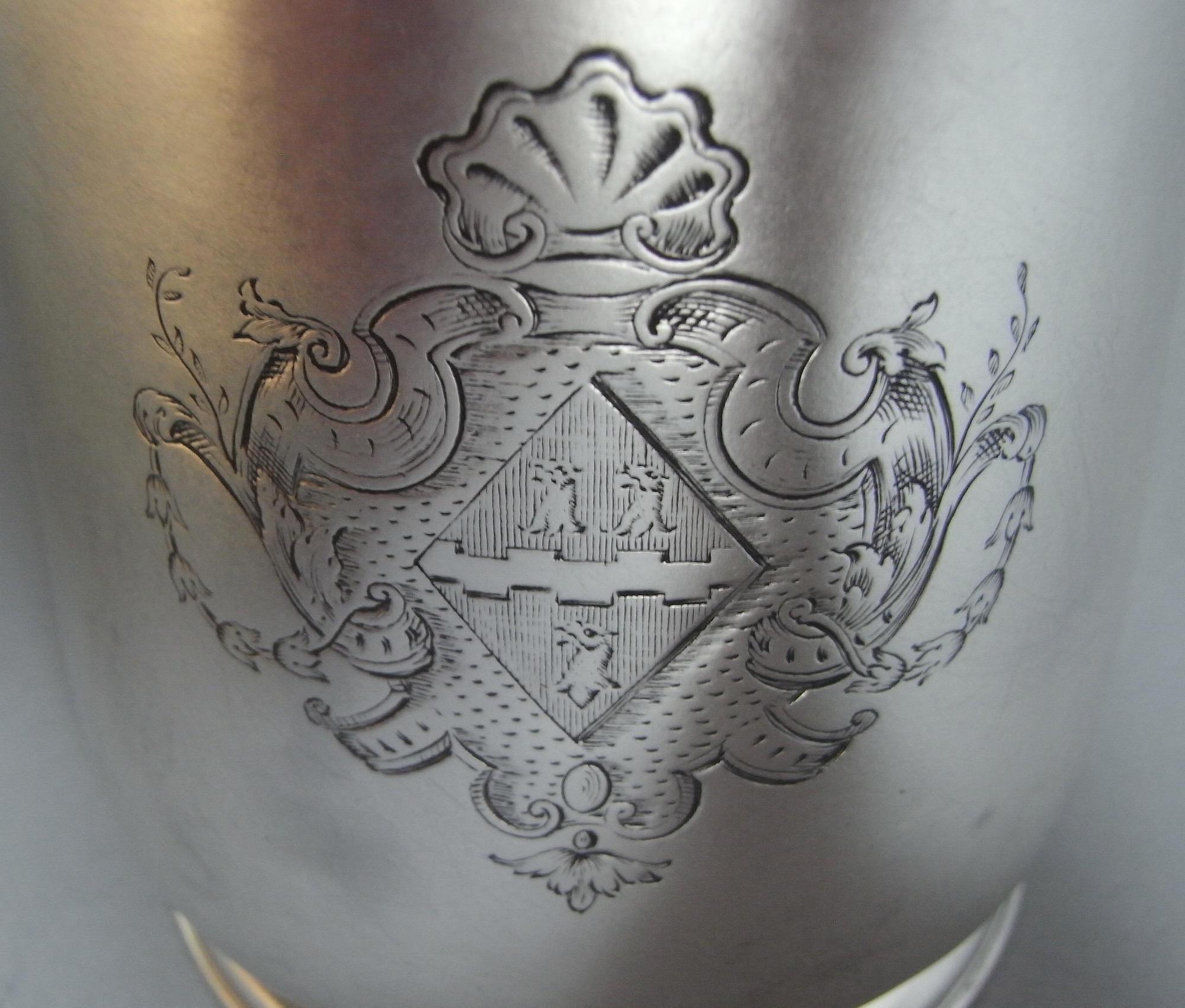 English George I Ladys Drinking Mug Made in Newcastle by John Carnaby, 1721 For Sale