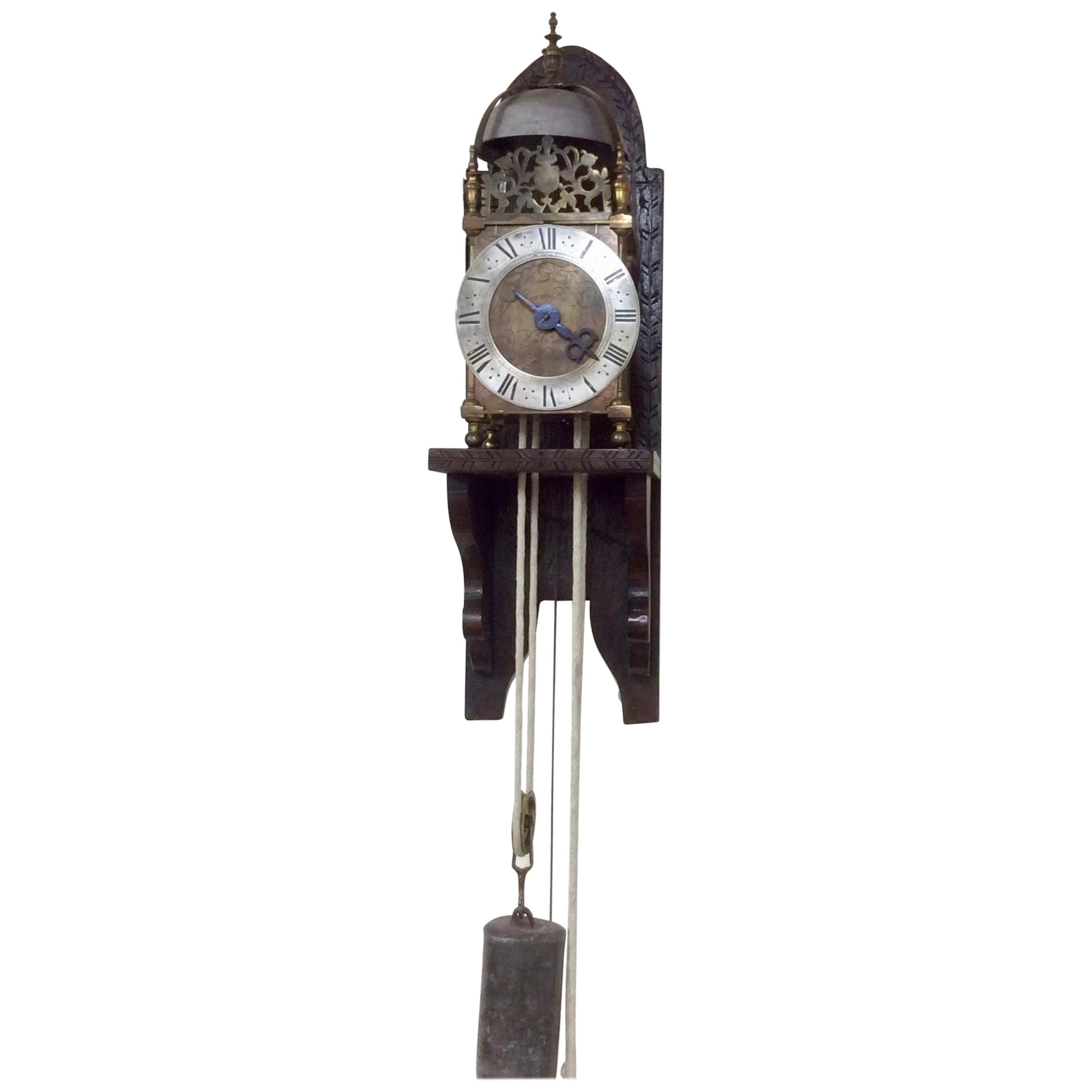 George I Lantern Clock by Thomas Reeve, Harlestone For Sale