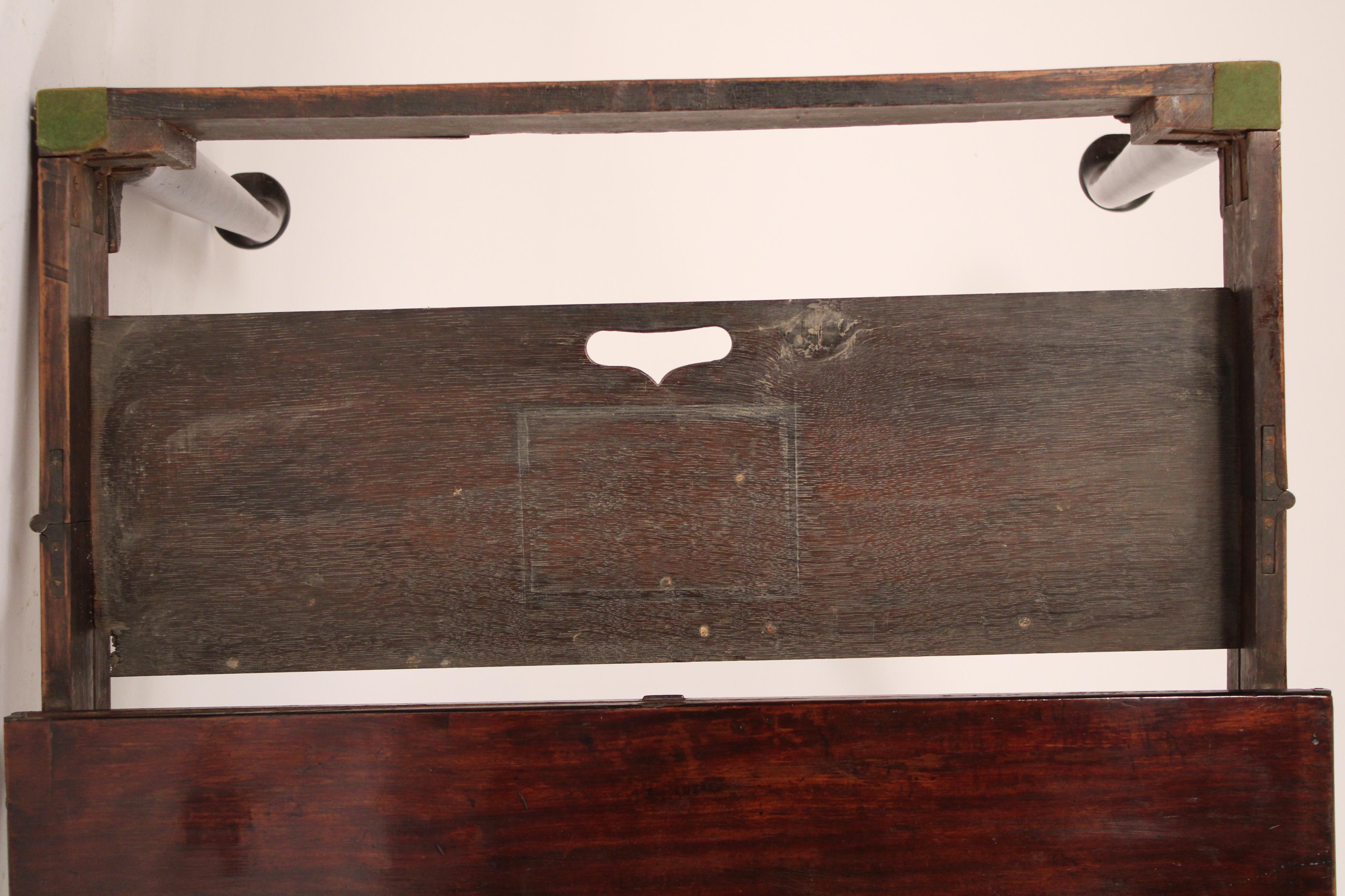 George I Mahogany Games Table with Concertina Action 6