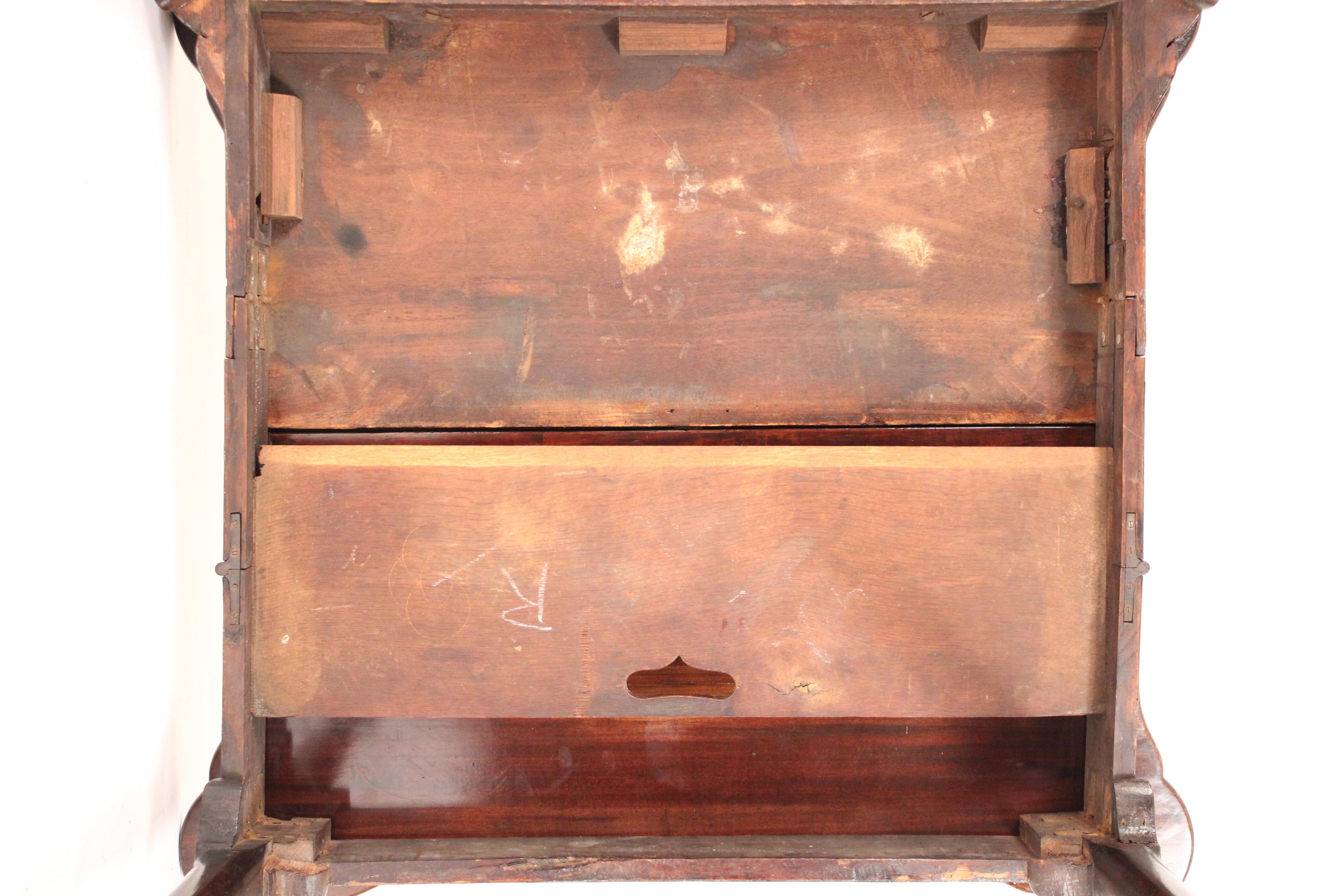 George I Mahogany Games Table with Concertina Action 8