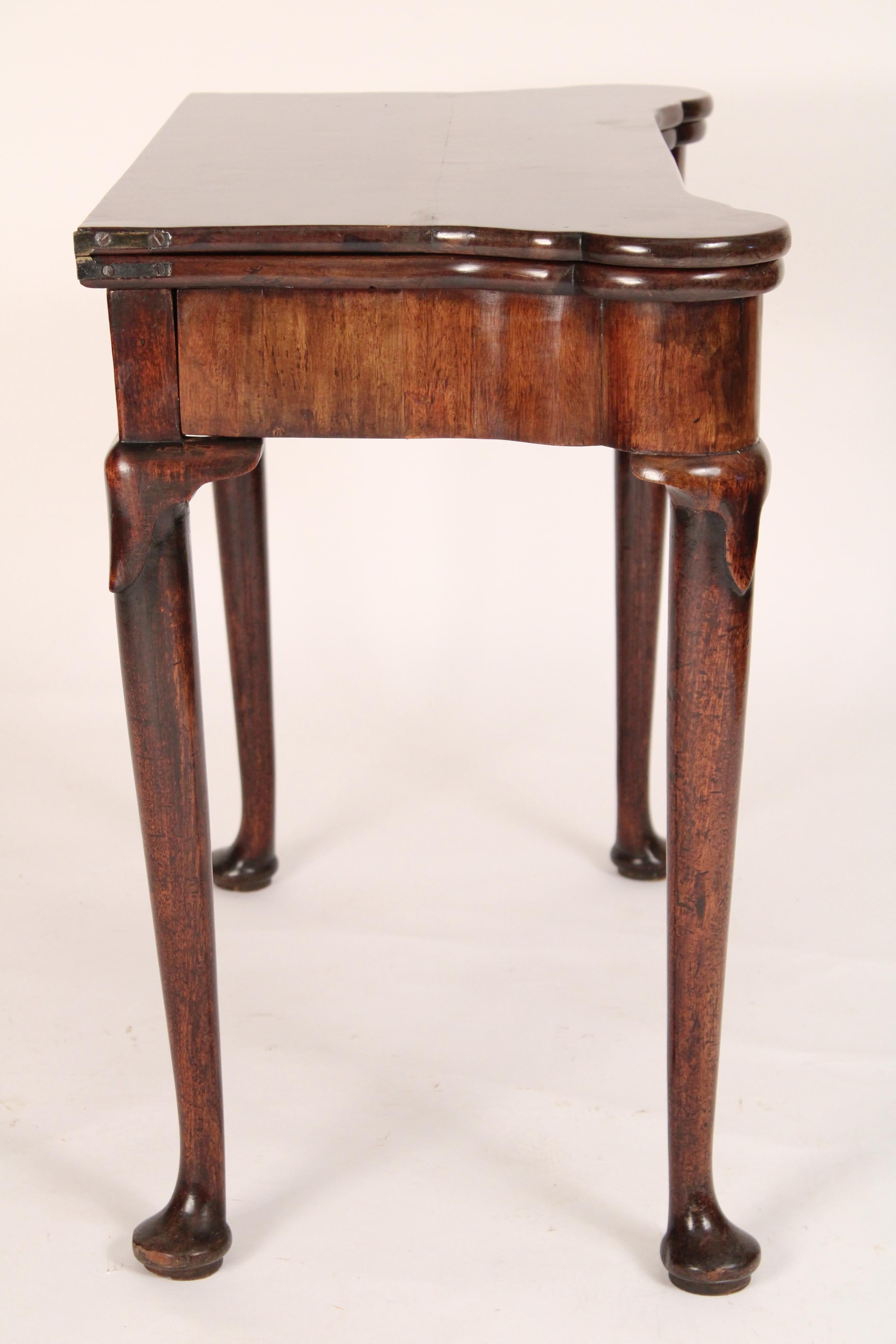 18th Century and Earlier George I Mahogany Games Table with Concertina Action