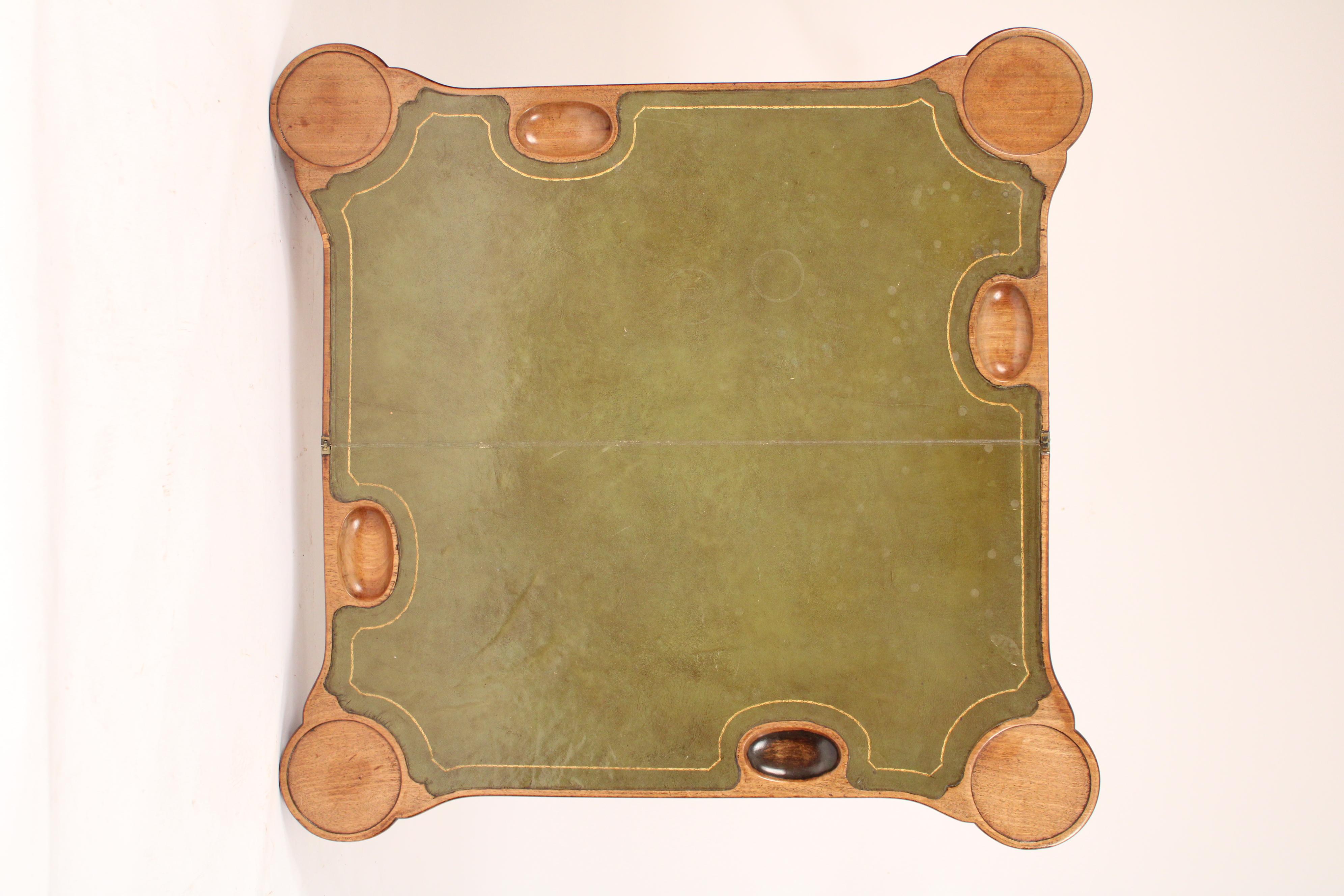 George I Mahogany Games Table with Concertina Action 2