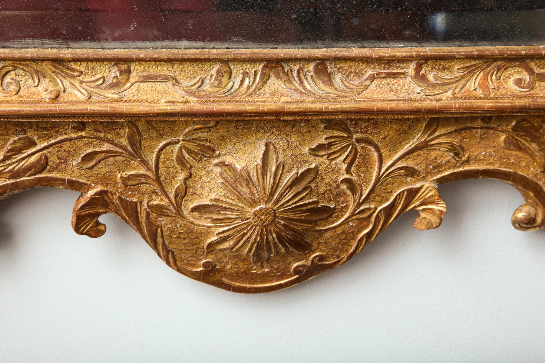 Giltwood George I Mirror in the Manner of John Belchier For Sale