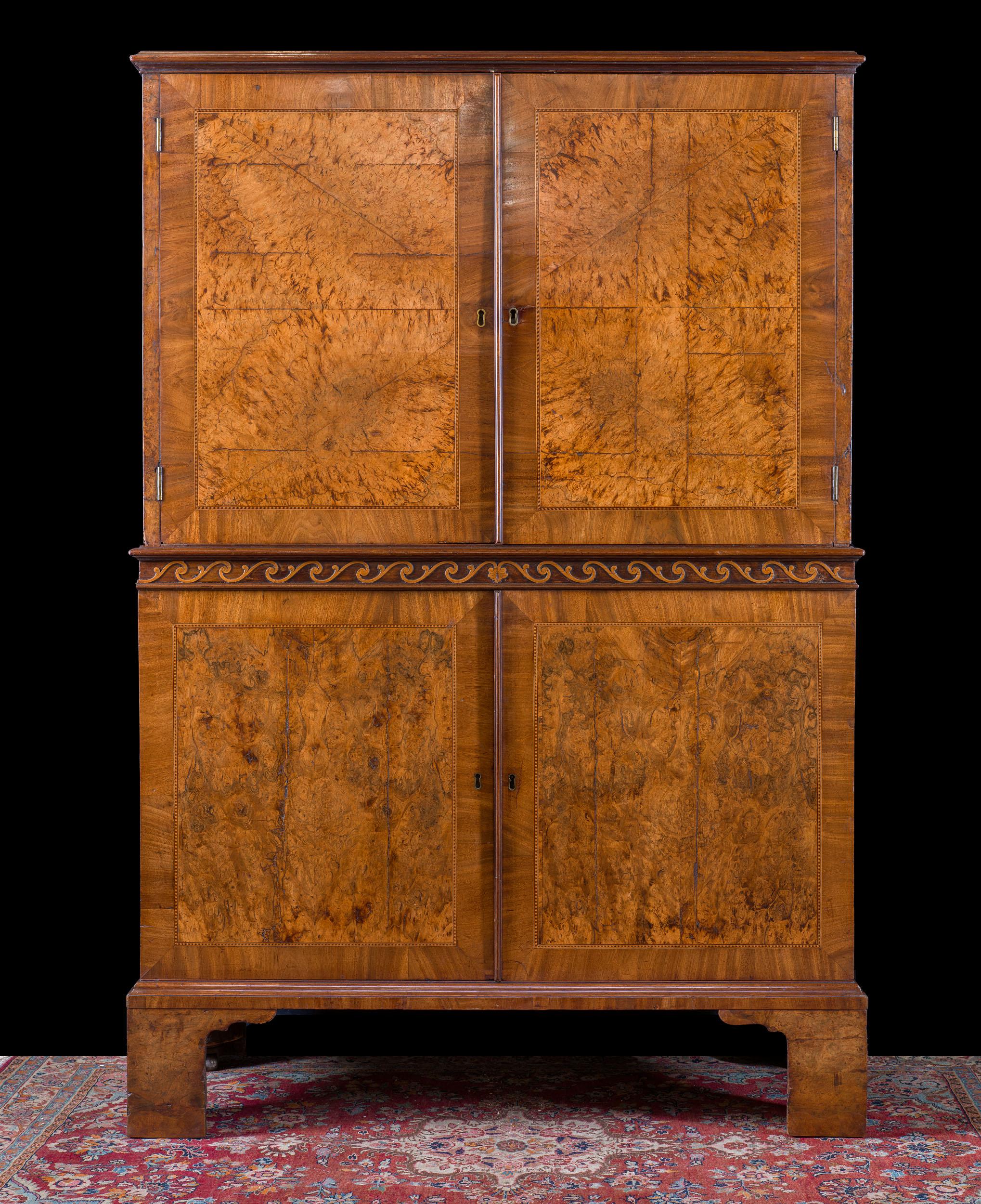 George I Mulberry Veneered Cabinet For Sale 1