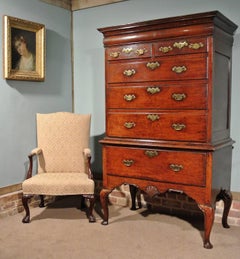 George I Oak Chest on Stand with Scallop Shell and Trifid Feet