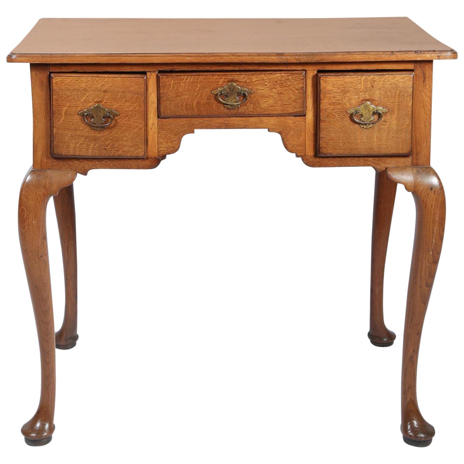 George I Oak Three-Drawer Table