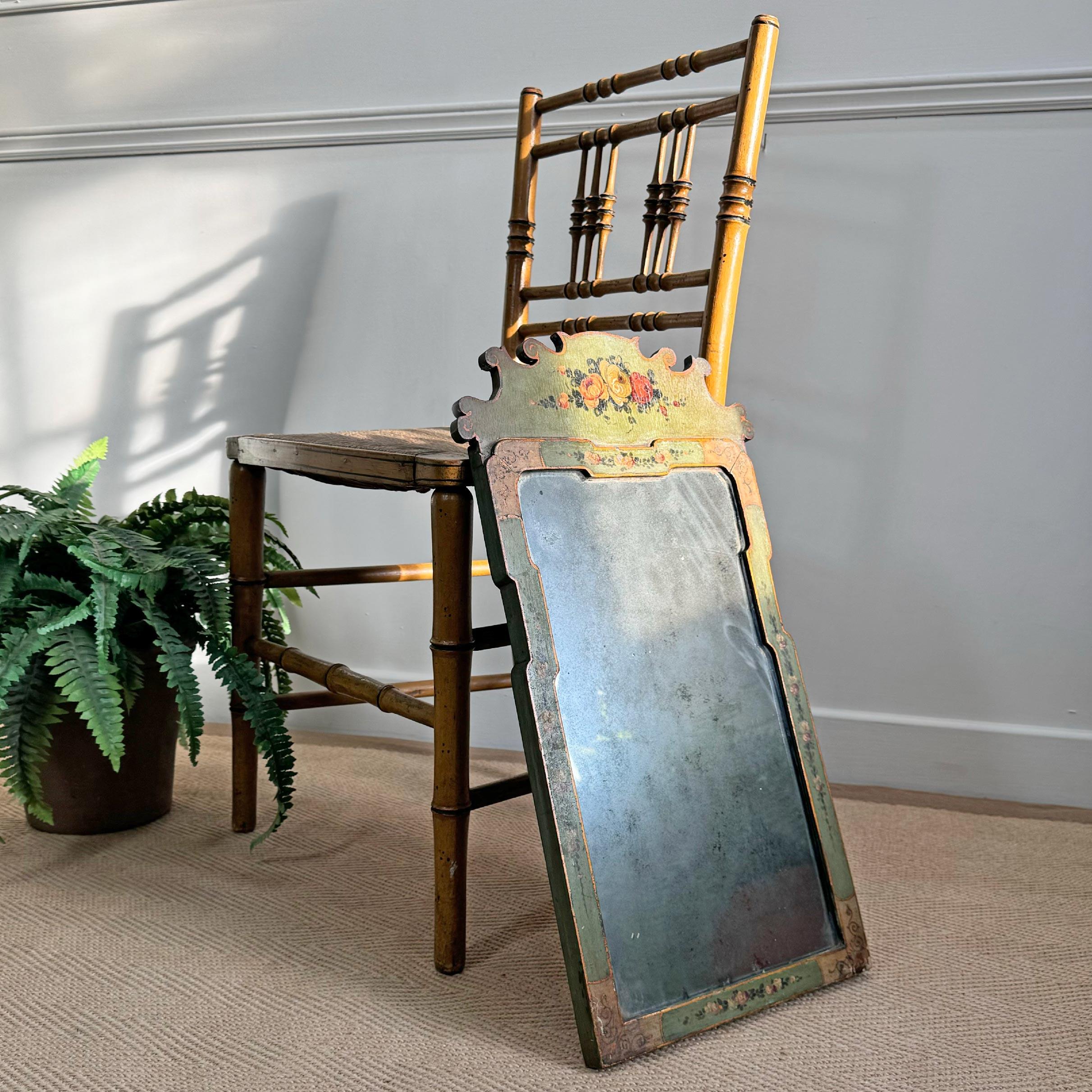 George I Painted and Gilt Wall Mirror For Sale 6