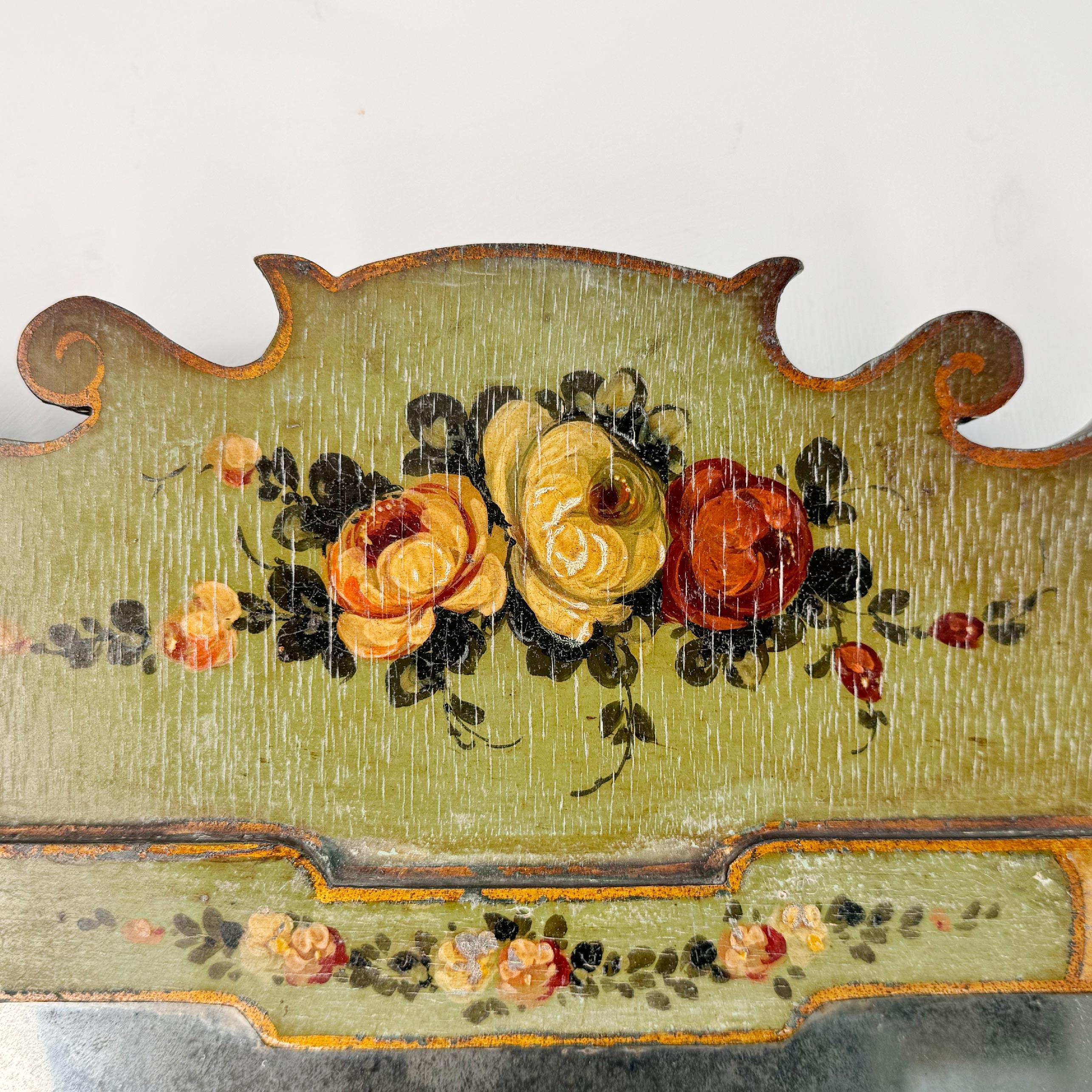 English George I Painted and Gilt Wall Mirror For Sale