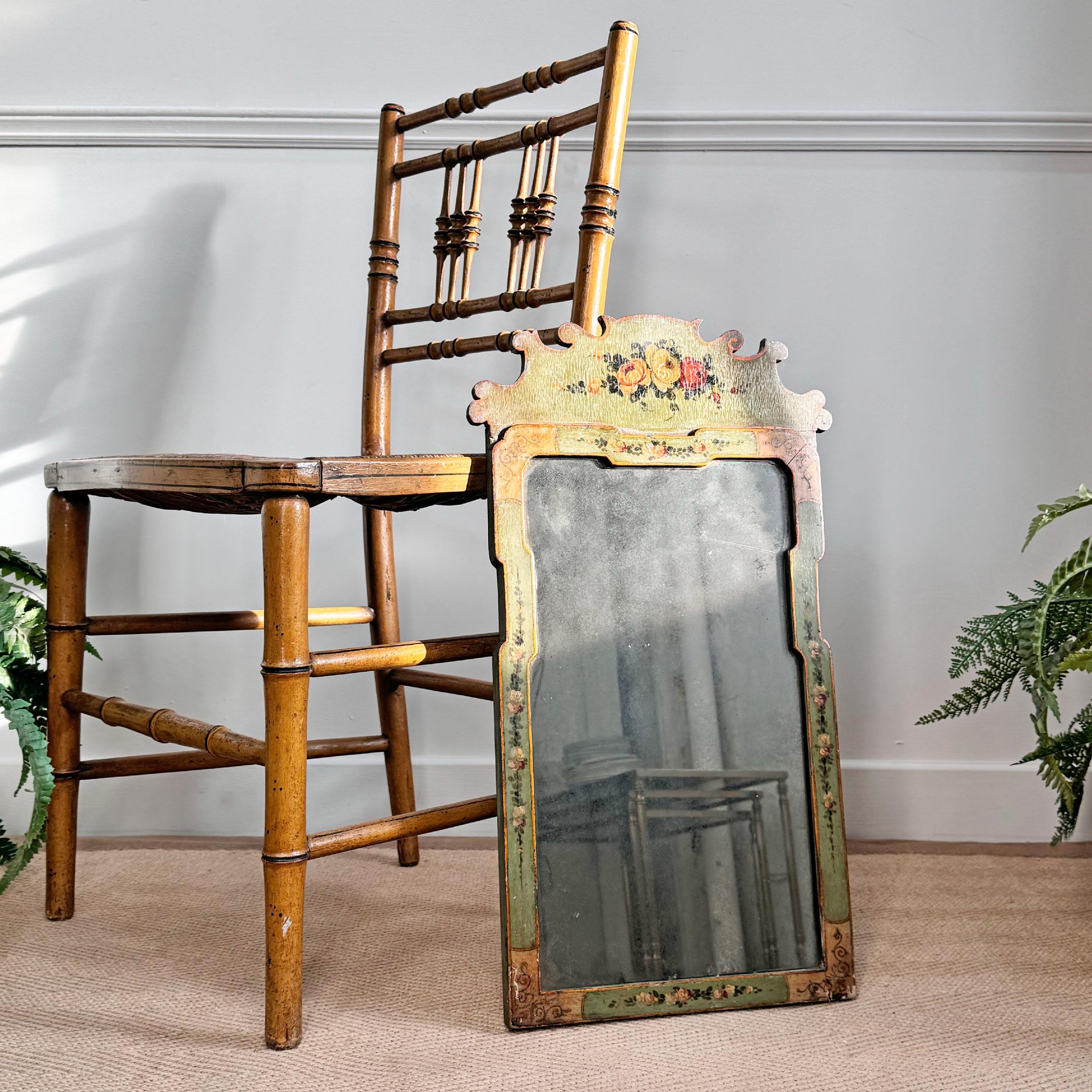 George I Painted and Gilt Wall Mirror For Sale 3