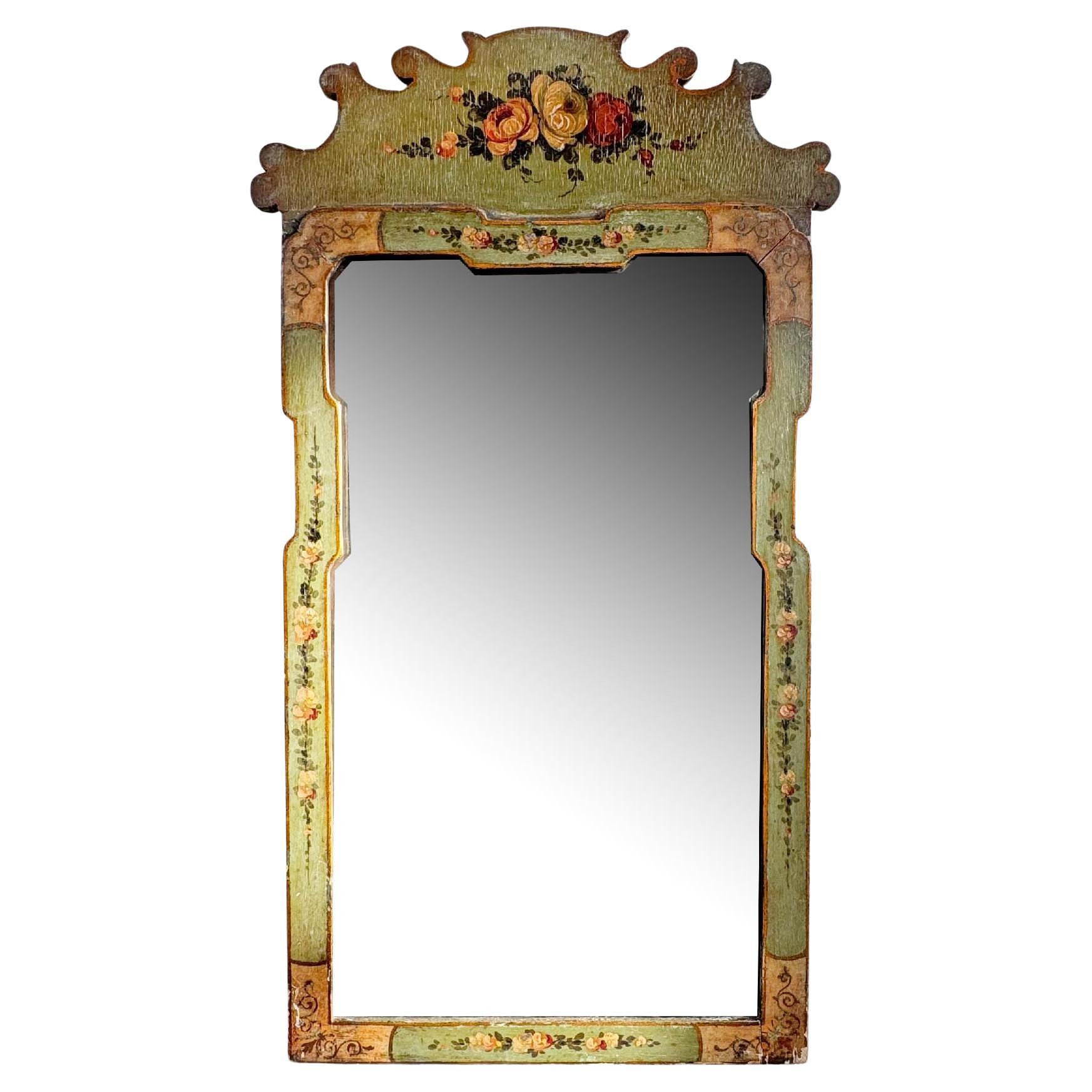 George I Painted and Gilt Wall Mirror For Sale