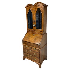 George I period walnut ‘Double-Dome’ Bureau Bookcase